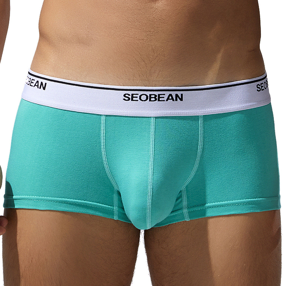 SEOBEAN กางเกงผ้าฝ้ายขาสั้นใส่สบายระบายอากาศได้ดีสำหรับผู้ชาย250202
