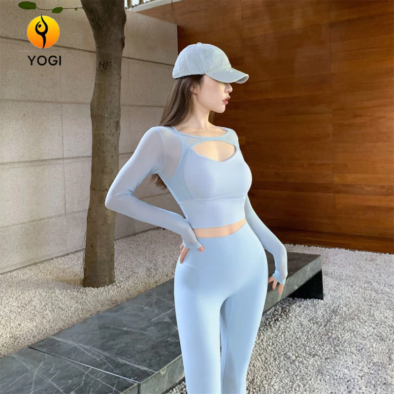 เสื้อยืดโยคะพิลาทิสแขนยาวเข้ารูป thumbnail 3