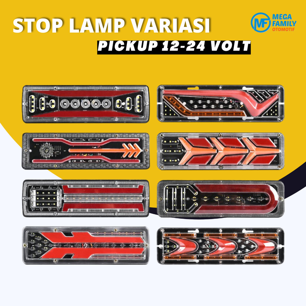 Stoplamp / ไฟท้าย Universal Pickup รถล่าสุด Variation 30 ซม.กันน้ํา 12-24 โวลต์ 1 ชุดซ้ายและขวารถกระ