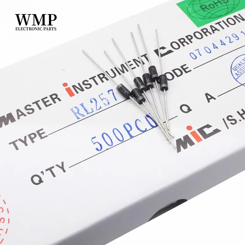 ไดโอดเดิม 100 ชิ้น RL207 RL257 DO-15 2A1000V/2.5A1000V