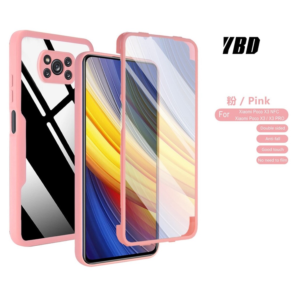 ด้านหน้าและด้านหลังสําหรับ Xiaomi POCO X3 X3Pro X3NFC X4 X4Pro X5 X5Pro C65 M3 M3Pro F3 360 คลุมทั้ง