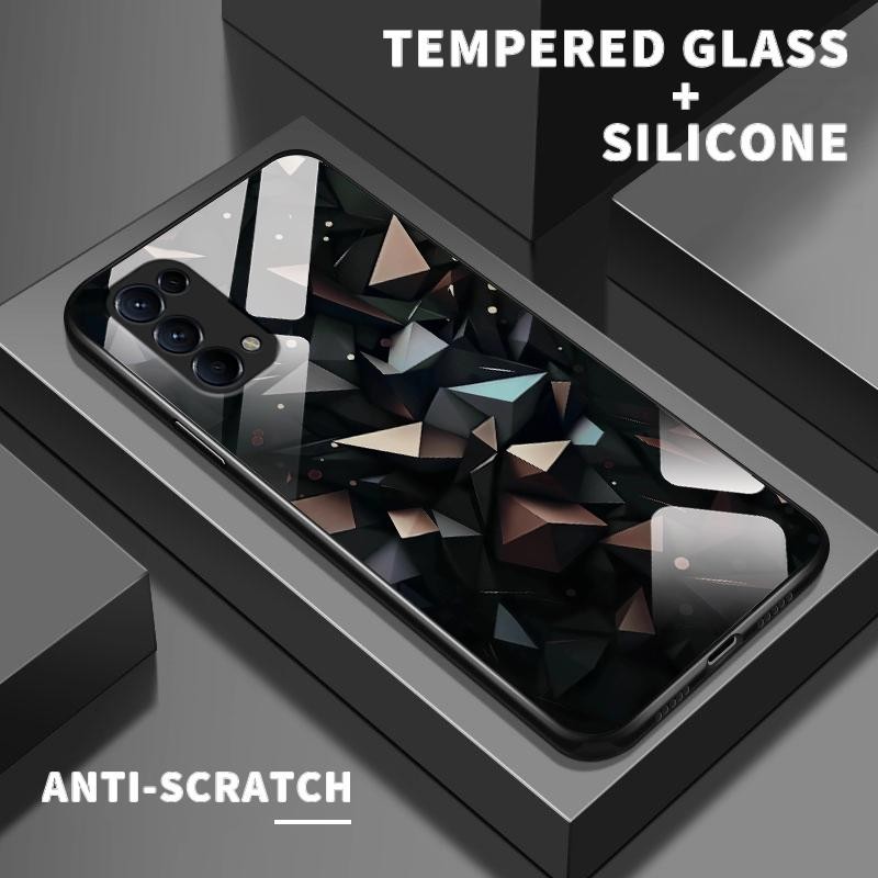 เหมาะสำหรับ OPPO Reno5 4G 5G Reno4 F Lite Reno2 Z Reno3 กรณีโทรศัพท์มือถือกันกระแทกเคส Simple Wood