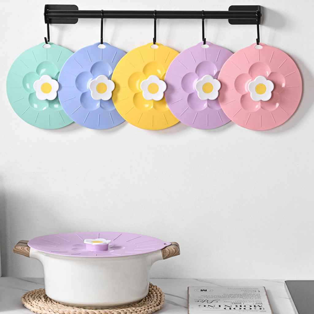 พร้อมส่ง  ฝาปิดภาชนะซิลิโคน ที่จับรูปดอกไม้ ขนาด 26×26.5 cm. ราคา ถูกที่สุด ดีลบีเคเค แกลเลอรีภาพที่ 6