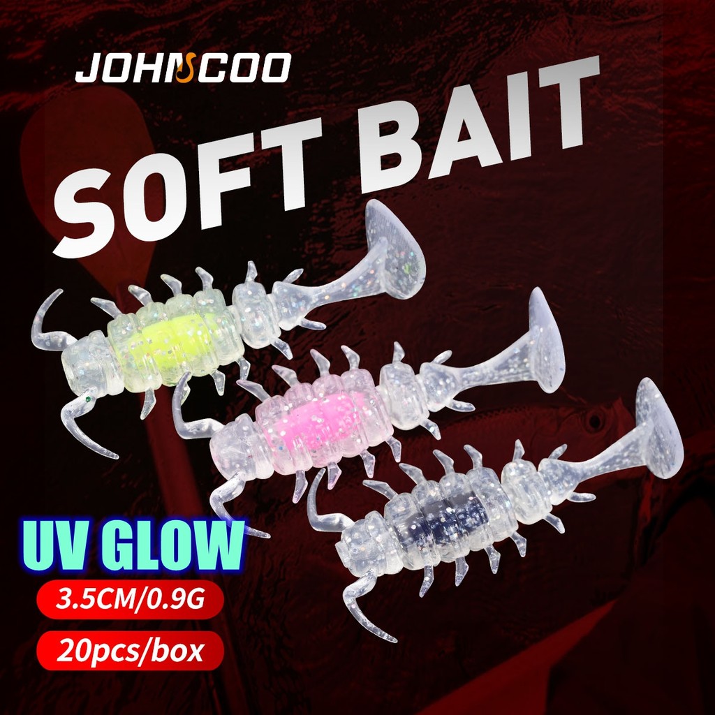20 ชิ้น/กล่องเหยื่ออ่อนตกปลา Lure Jigging Lure 35 มม.0.9g เหยื่อประดิษฐ์ UV Glow Rock ตกปลา Wobblers
