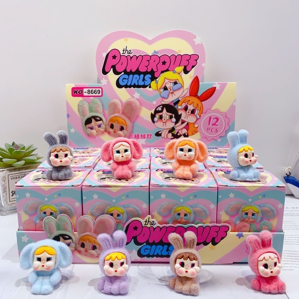 ยกกล่อง12ตัว จุ่ม โมเดล ครายเบบี้ พาวเวอร์พัฟเกริ์ล ขนกำมะหยี่ น่ารักมาก Powerpuff Girls พร้อมส่งจากไทย