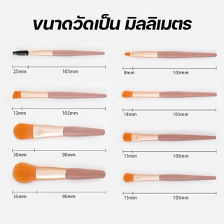 แปรงแต่งหน้า8ชิ้น เซ็ตแปรงแต่งหน้า​​ แปรงแต่งหน้า พกพาสะดวก (จัดส่งจากประเทศไทย) G2832