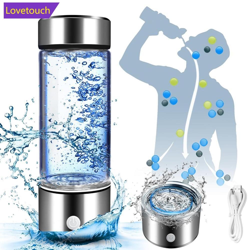 LOVETOUCH 420ml Hydrogen-Rich ถ้วยน้ําไฟฟ้าไฮโดรเจน Rich Water Generator ขวดไทเทเนียมคุณภาพกรองแบบพก