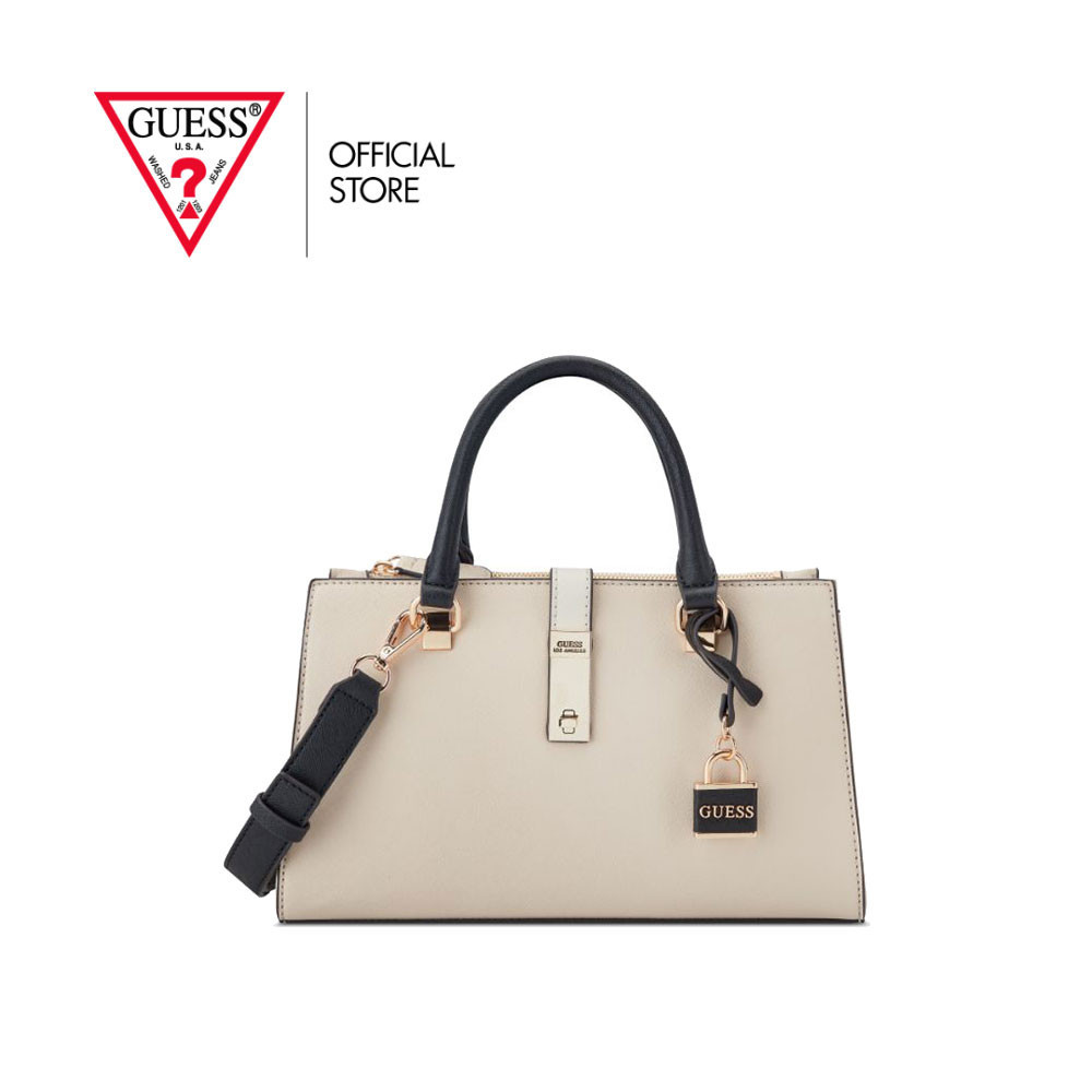 GUESS กระเป๋า รุ่น SG940005 DELVIN SATCHEL BEIGE สีเบจ
