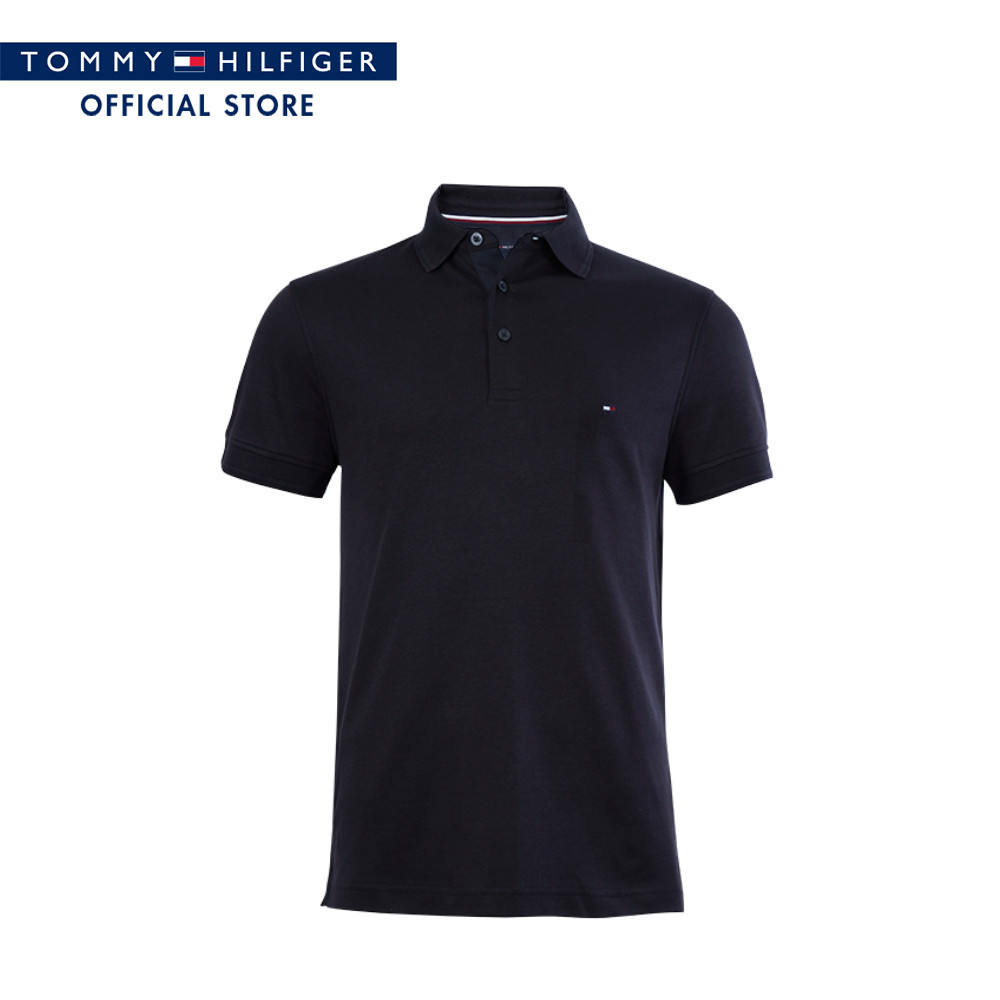 [Special Collection] Tommy Hilfiger เสื้อโปโล ผู้ชาย รุ่น 78JB252 BDS - สีดำ ทรง Slim Fit