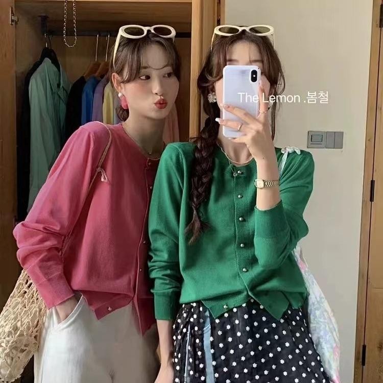 Anna เสื้อไหมพรมแขนยาวสไตล์เกาหลี Christmas sweater