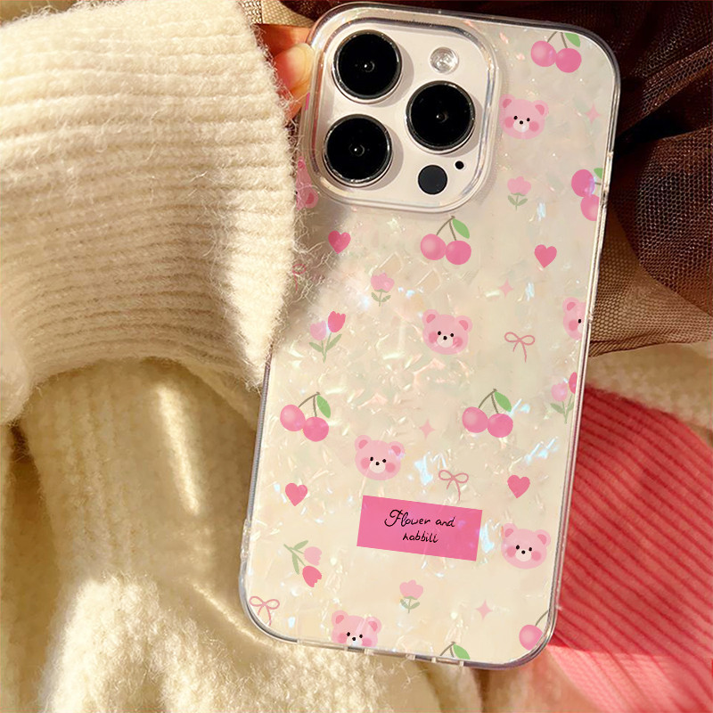 เคสแข็งคุณภาพเงางาม หมีแฟชั่นน่ารัก เคสไอโฟน11 iphone13 14 12 15 11 16 Pro Max 7Plus 8Plus SE XS Max X XR เคสไอโฟน13 ราคา ถูกที่สุด ดีลบีเคเค แกลเลอรีภาพที่ 2