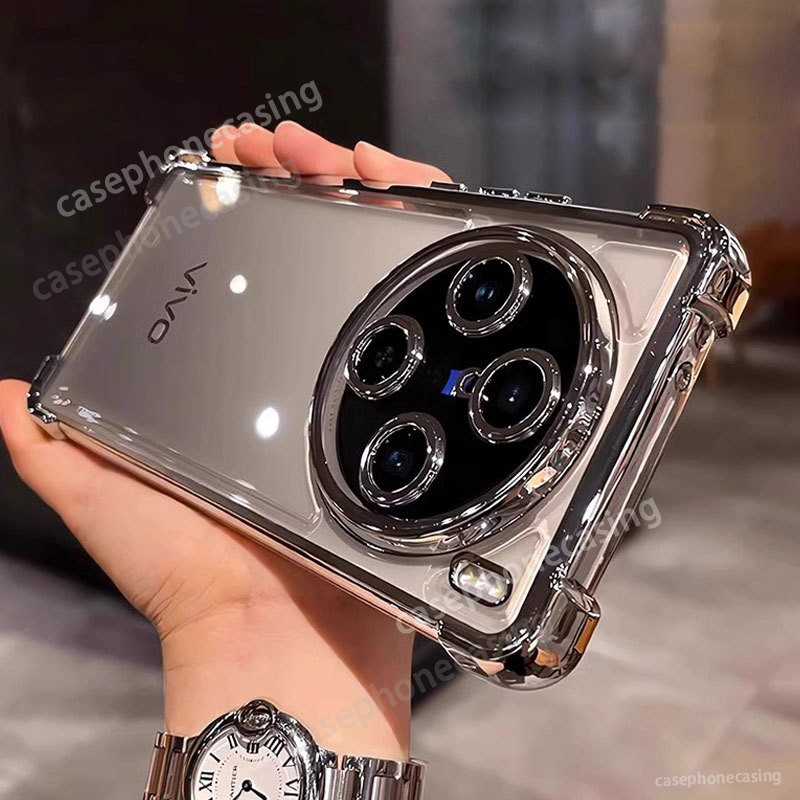 เคสโทรศัพท์สําหรับVivo X300 X200 Pro FE Ultra X200S X200FE X200Pro Mini X300Pro 5G 2024 ล้างปลอกหรูหราชุบโปร่งใสกันกระแทกปกหลัง
