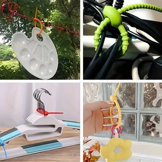 10ชิ้นมัลติฟังก์ชั่ซิลิโคนสายรัดล็อคตัวเองออกแบบสายออแกไนเซอร์สายเคเบิลข้อมูลการจัดเก็บบ้านเดินทางออแกไนเซอร์อุปกรณ์