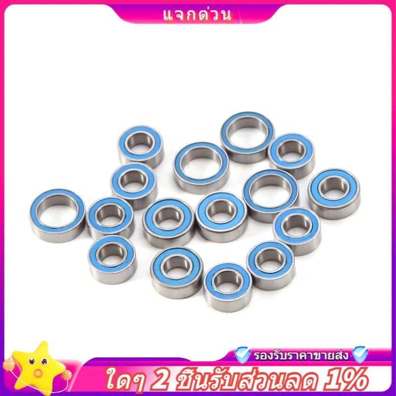 ในสต็อก-16pcs ยางปิดผนึก Ball Bearing Kit สําหรับ Tamiya TT02 TT-02 TT02D TT-02D 1/10 RC รถอัพเกรดอะ