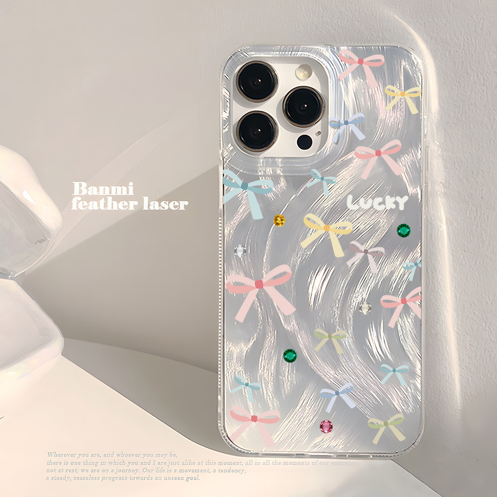 INS Case เคส iphone 16 11 13 15 12 14 Pro Max เคสไอโฟน11 15 Plus IMD นุ่มหรูหรา เคสสำหรับ กันกระแทกเลเซอร์ไล่โทนสีน่ารัก