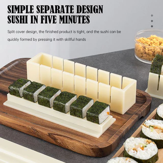 【ซื้อ 1 แถม 1】 Diy ซูชิ Maker และข้าววงกลมแม่พิมพ์สาหร่ายเค้กพลาสติกแม่พิมพ์ ele Mould Square ซูชิเครื่องบดทําเครื่องมือ