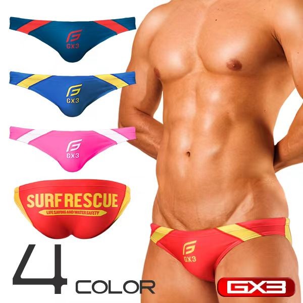 โลกคนมีสไตล์ G GX3 [ว่ายน้ําน้ําฤดูร้อน] Series RUGGER บิกินี่กางเกงว่ายน้ําเอวต่ํา (GLOSS TOUCH) 1 แพ็ค