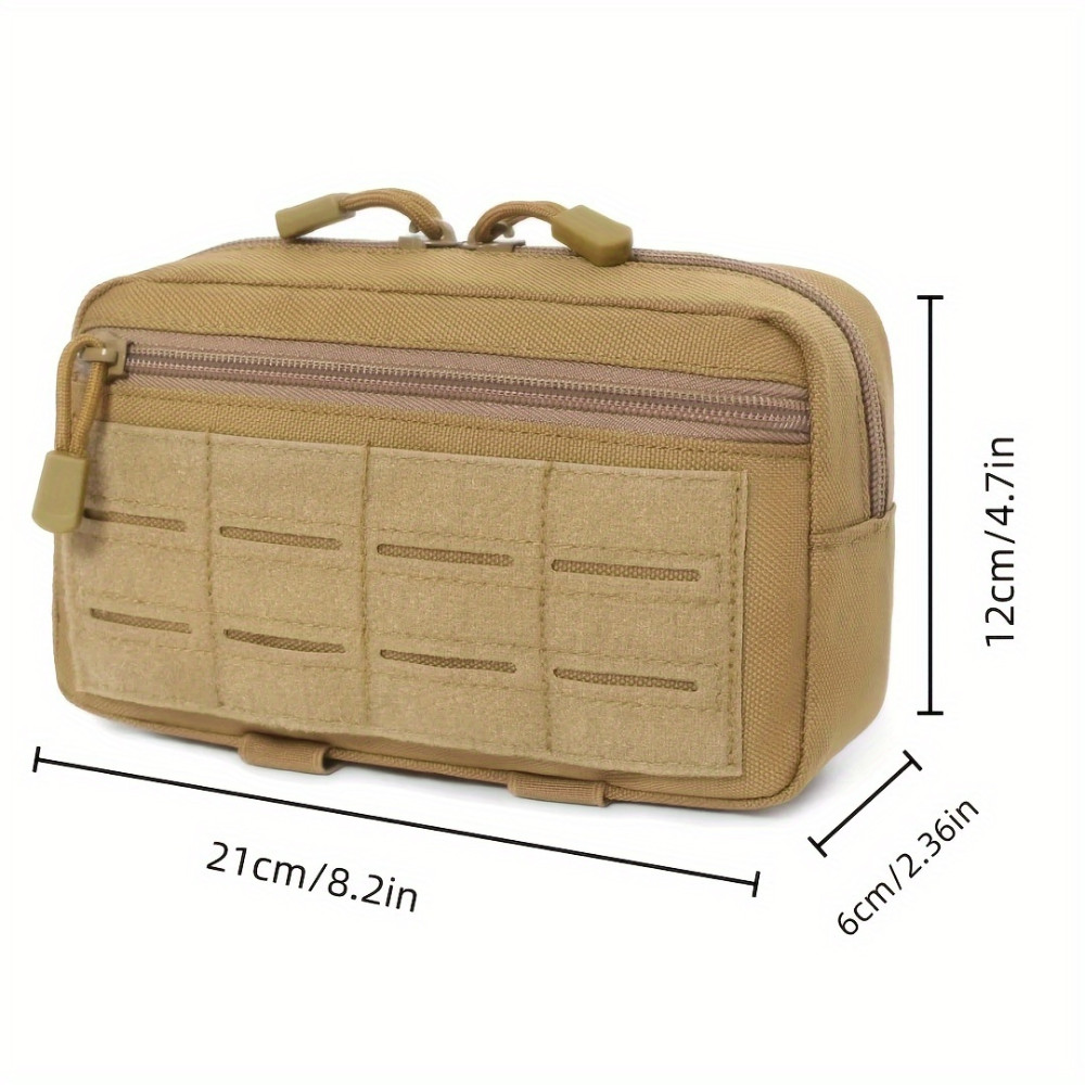 Luc กลางแจ้ง Molle การจัดการแนวนอนกระเป๋าคาดเอวกระเป๋าเครื่องมือ EDC อเนกประสงค์