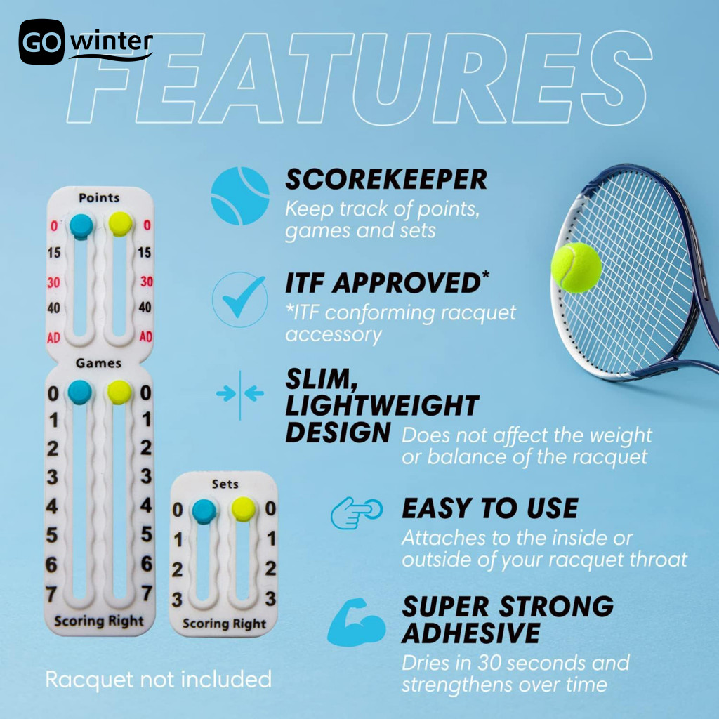 [GT.z] คนเก็บคะแนนเทนนิสทนทานคะแนนเทนนิสแบบพกพาเทนนิสPadel Scoreชุดเคาน์เตอร์ติดตั้งง่ายกระดานคะแนนข