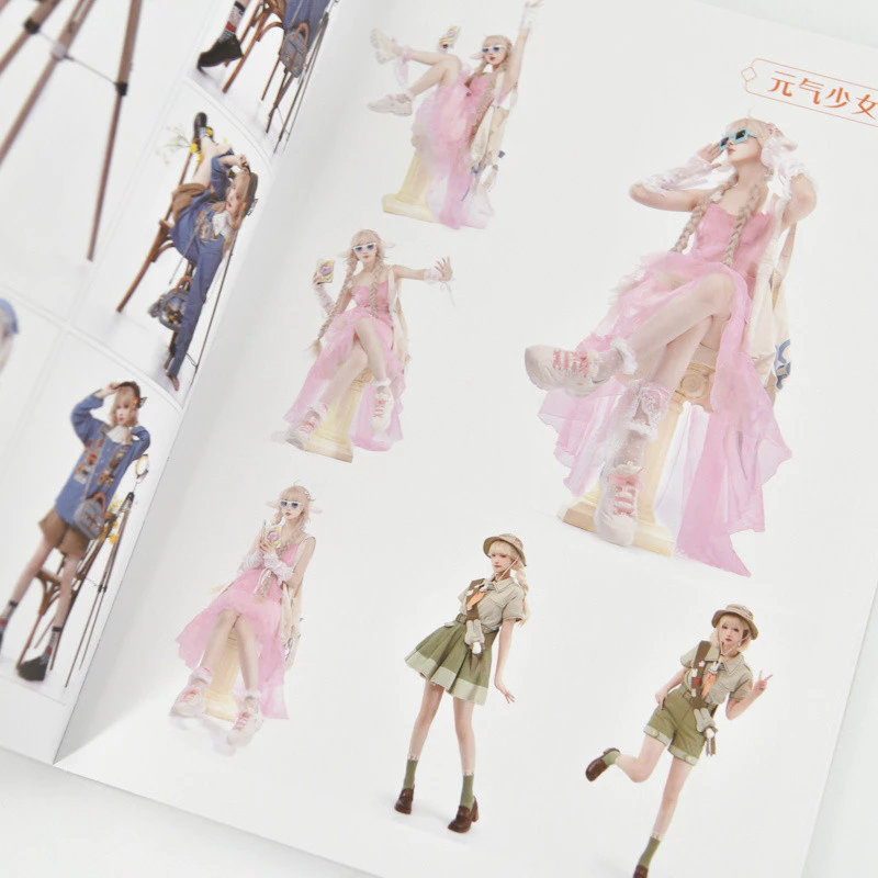 หนังสืออ้างอิงโครงสร้างร่างกายมนุษย์และท่าทางแฟชั่นสวมใส่ thumbnail 10