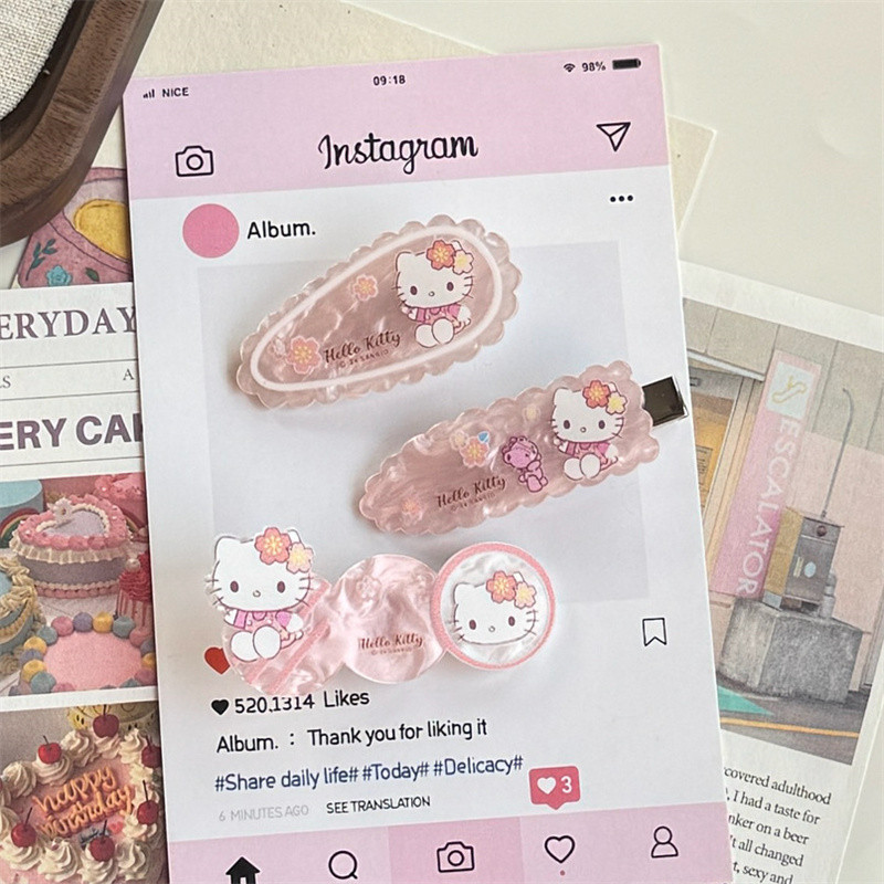กิ๊บติดผมแมวทรงเรขาคณิตอะคริลิคหรูหราสําหรับเด็กผู้หญิง