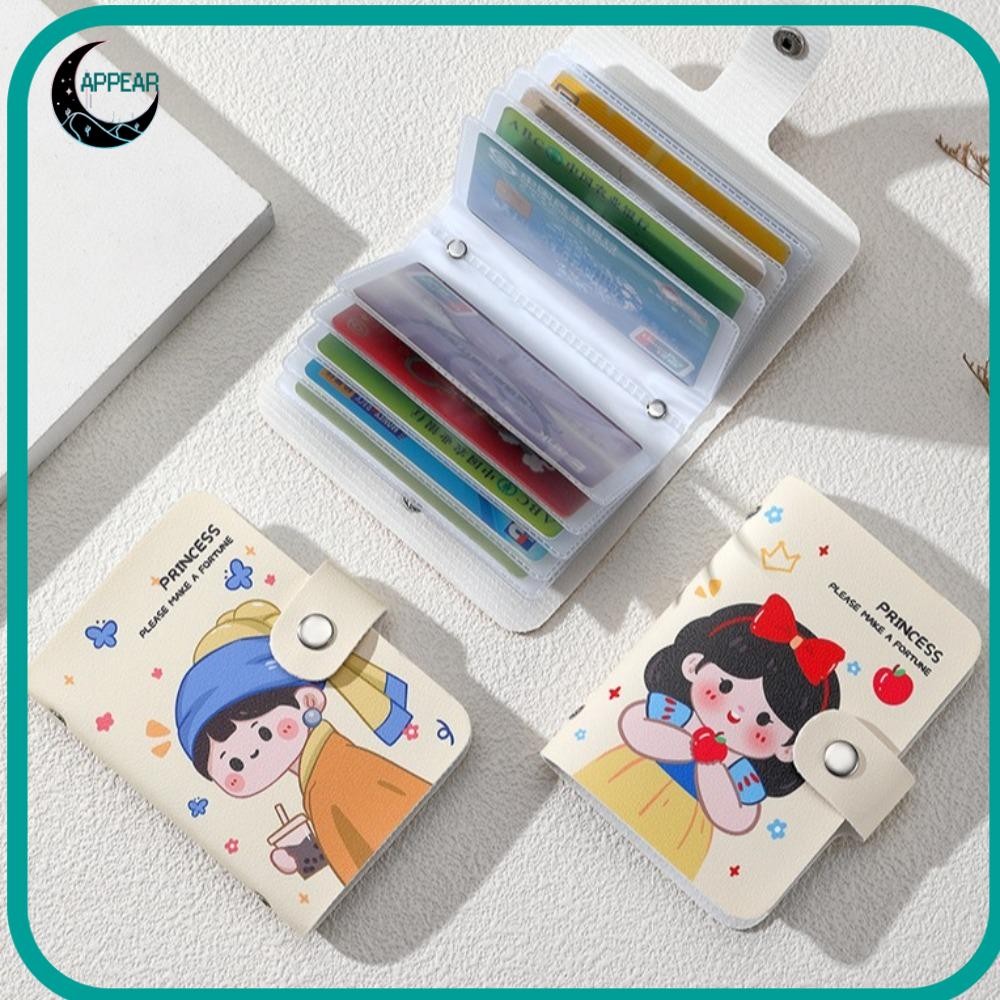 APPEAR กระเป๋าสั้น, ฝาครอบการ์ดแพ็คการ์ดความจุขนาดใหญ่ PU, อเนกประสงค์ 20 กําหนดผู้ถือบัตรหลายสี ID Card Holder Cover Home