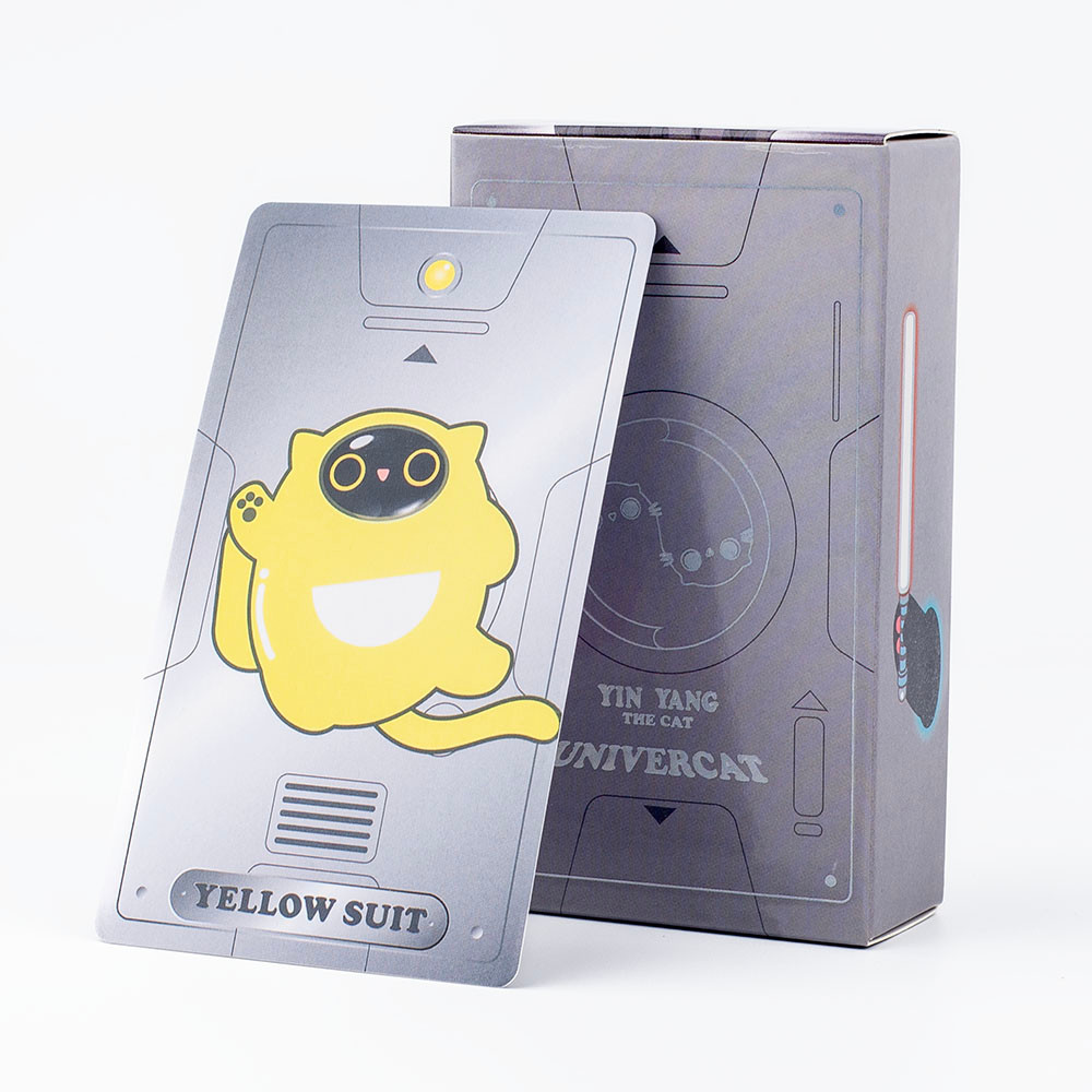 Yin Yang Cat Univercat Taort 83 ชิ้นการ์ด English Visions Divination Edition Deck ครอบครัวสําหรับ Pa