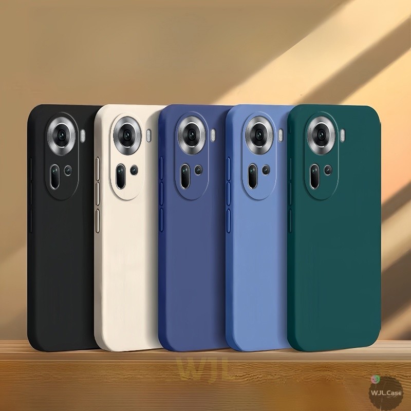เคส OPPO Reno 11 เคสซิลิโคนโทรศัพท์มือถือสีลูกกวาดเรียบง่าย YT