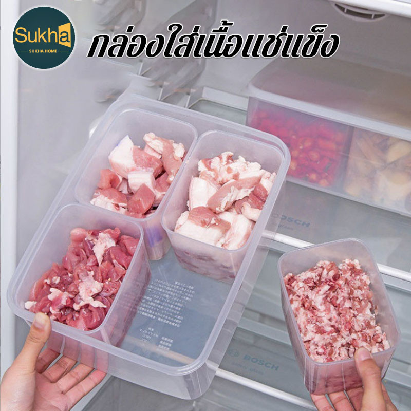 พร้อมส่ง กล่องเก็บของในตู้เย็น โปร่งใส ทนร้อน ใช้ไมโครเวฟได้ ปิดแน่น ถนอมอาหาร เหมาะ เนื้อสัตว์ ผัก