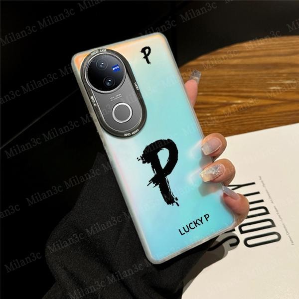 สำหรับ Vivo V50 V40 เคส Vivo V40 Pro เคส Vivo V50 Lite เคสตัวอักษร Lucky Gradient เคสโทรศัพท์แบบแข็ง
