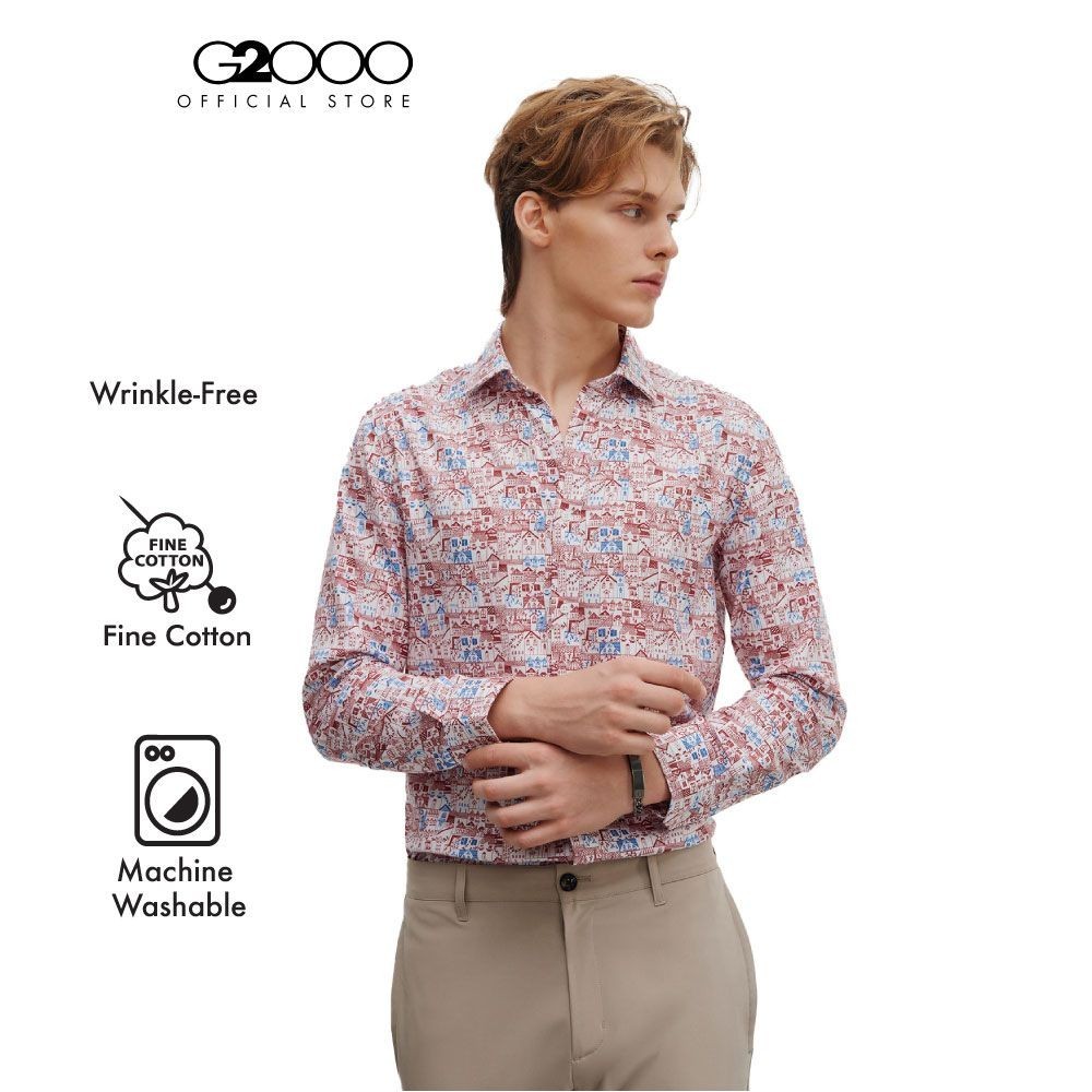 G2000 เสื้อเชิ้ตแขนยาวลำลอง สำหรับผู้ชาย รุ่น 4612085234 YELLOW