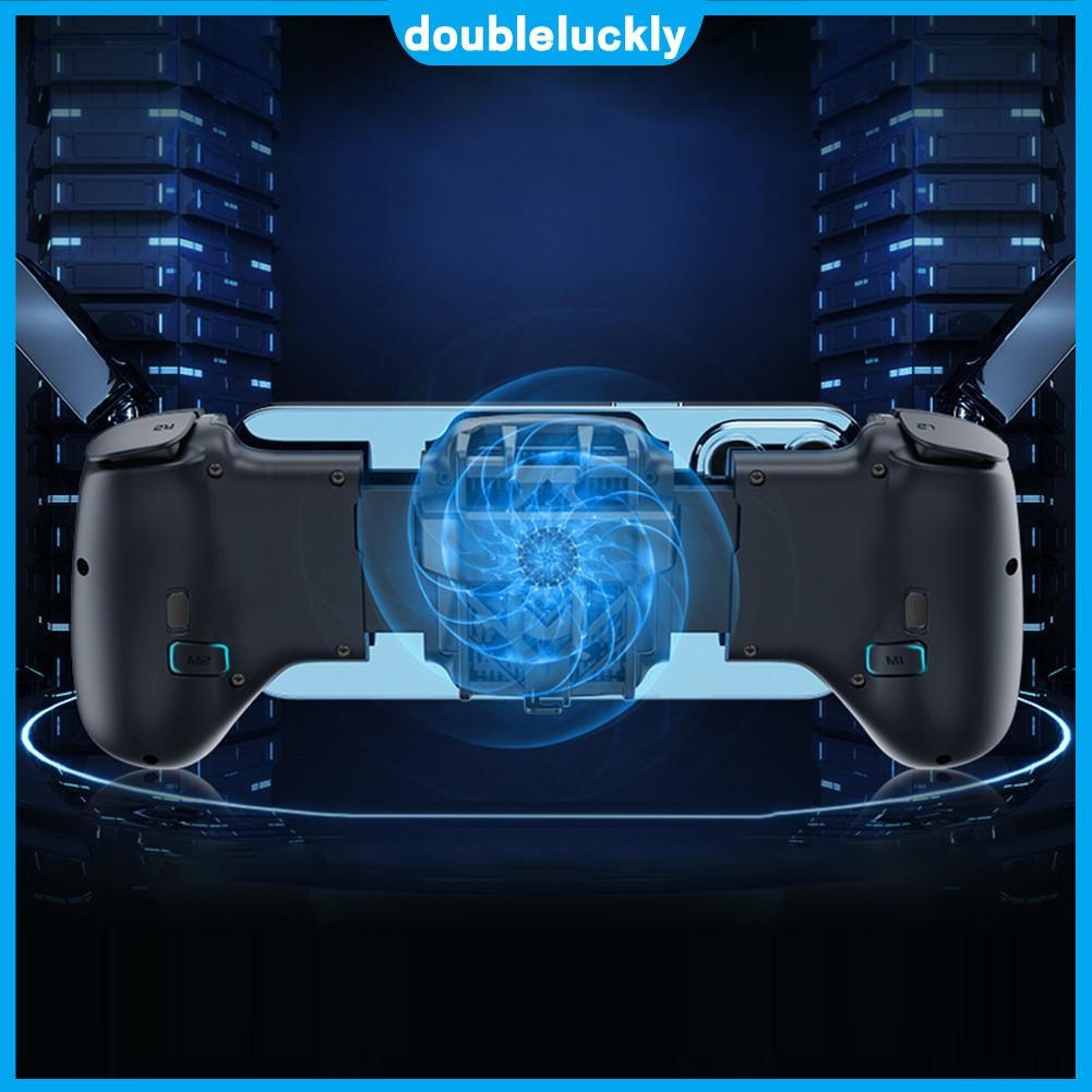 2 in 1 Telescopic Gamepad ประเภท C Dual จอยสติ๊กไร้สาย Cooling ตัวควบคุมเกมมือถือสําหรับ iPhone Android โทรศัพท์สวิทช์ PC