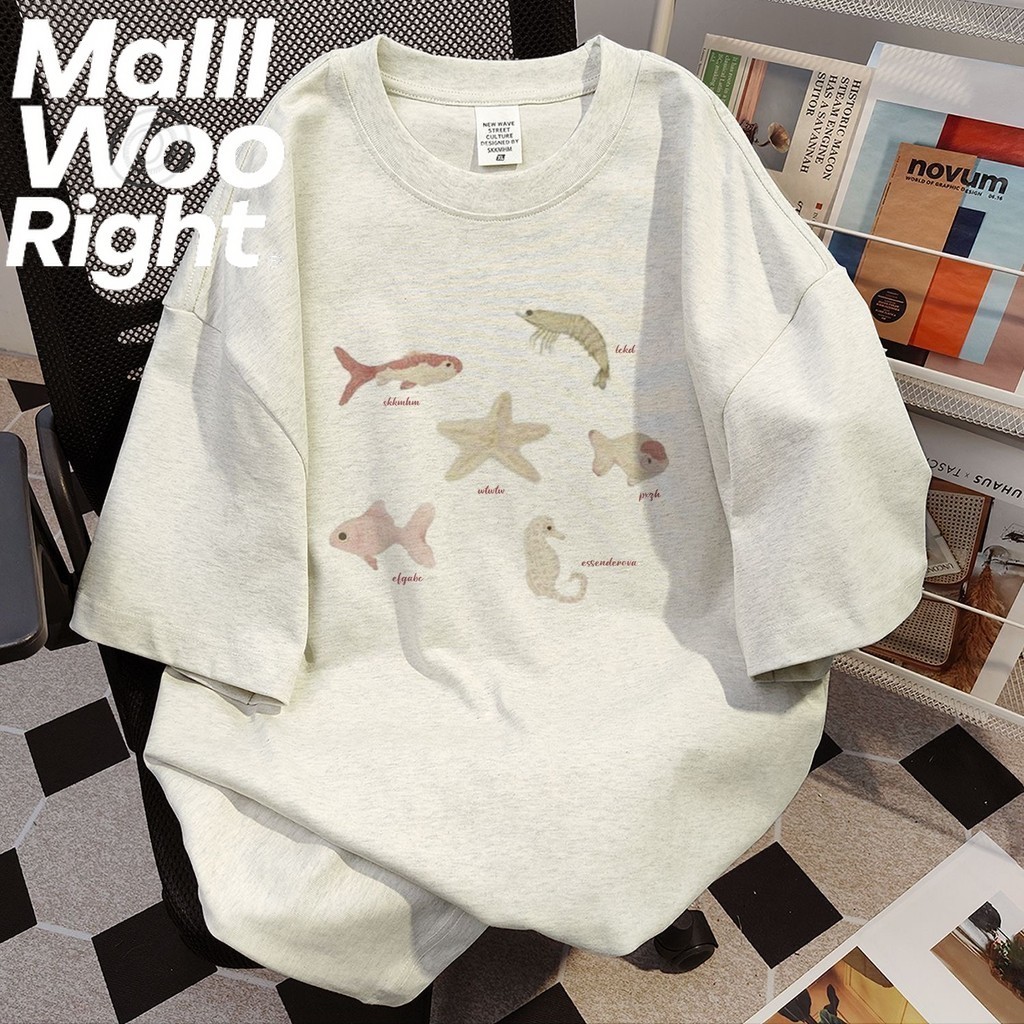 จัดส่งตลอด 24 ชั่วโมง）HY  oversize เสื้อยืดโอเวอร์ไซส์แขนสั้นคู่รัก ใส่ได้ทั้งชายและหญิง G29