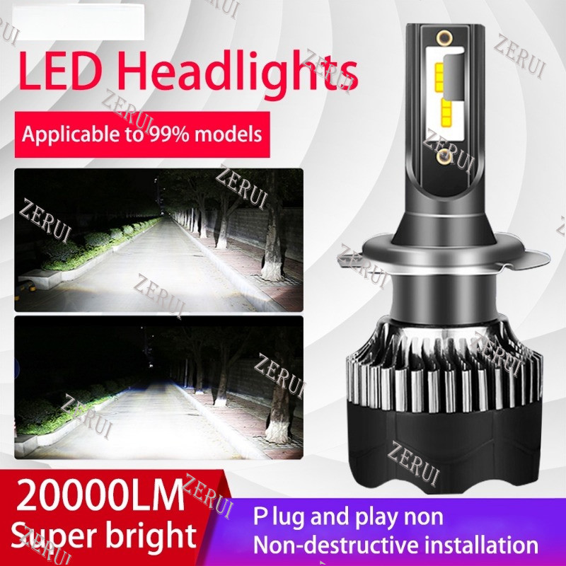 ZR สําหรับหลอดไฟหมอก LED H4 H11 H7 H1 9005 9006 HB3 HB4 4300K สําหรับ 1 คู่รถ LED หมอก 6000K 8000K 1