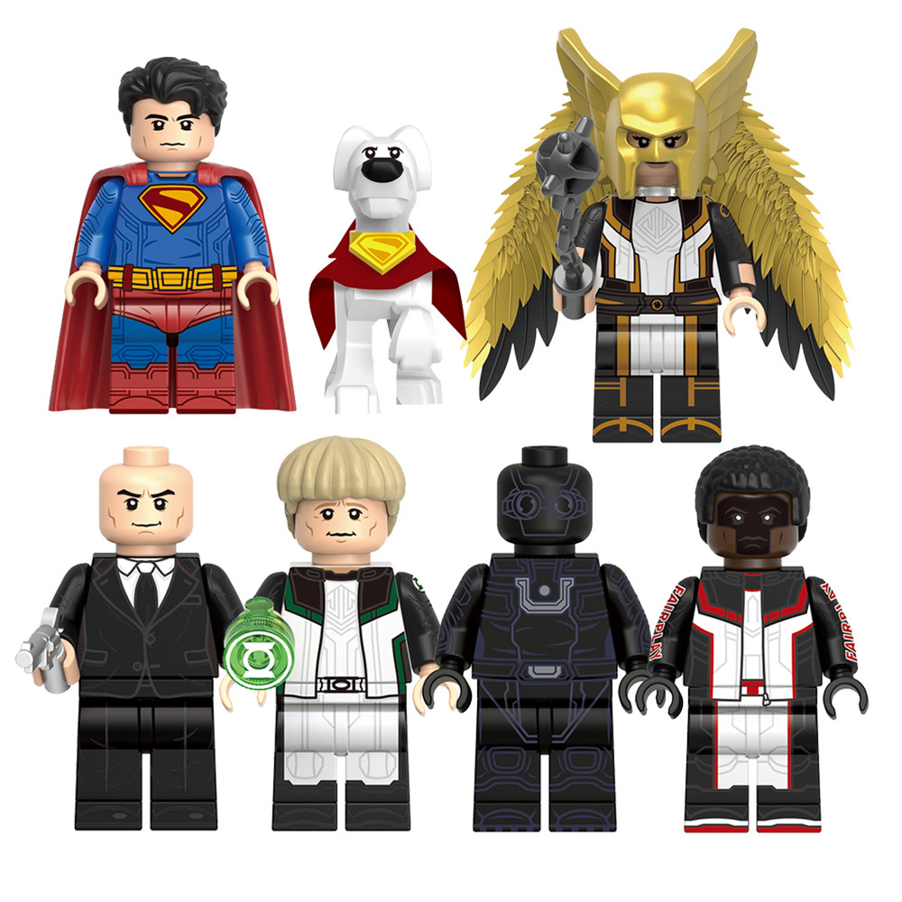 Lex Luthor Ultraman Mister Terrific Hawkgirl โคมไฟสีเขียวบล็อกตัวต่อรูปของเล่นเด็ก