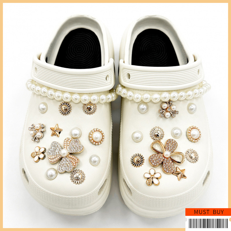 Jibbitz Crocs จี้ตกแต่งรองเท้า ชุดตัวต่อลายรองเท้า กันน้ำ | อุปกรณ์ตกแต่ง Clogs & Sandal สไตล์สากล