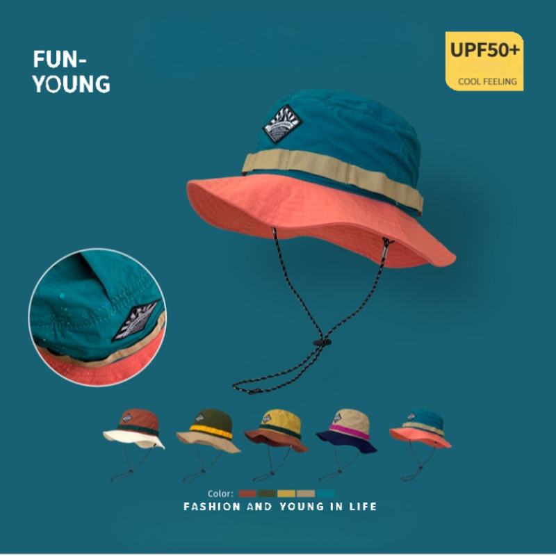 【FUN fashion】หมวกบังแดด ป้องกันรังสียูวี แพ็คได้, หมวกกันแดด แบบแห้งเร็ว กันน้ํา สําหรับผู้หญิง