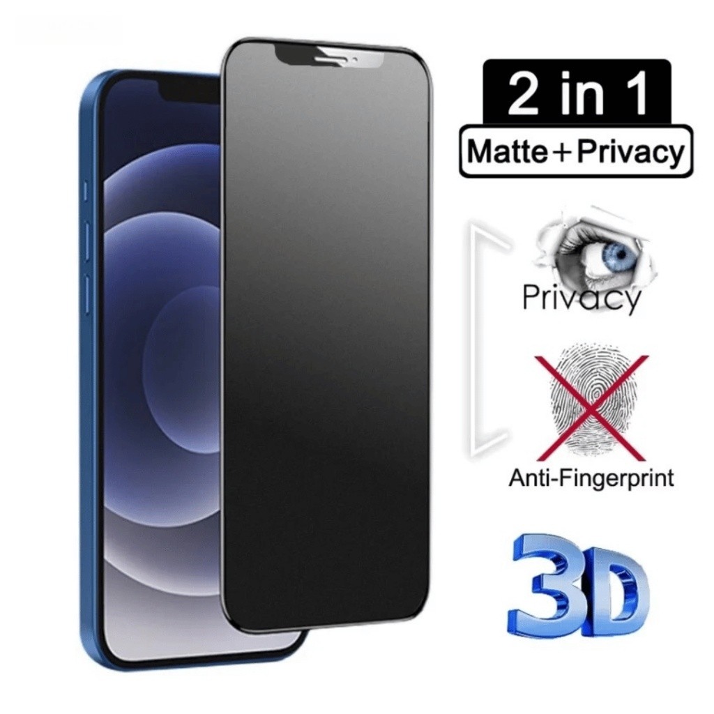Premium Fullcover หน้าจอส่วนตัวกระจกนิรภัย Matte Privacy สําหรับ iPhone X XS Max XR 11 12 13 14 + Plus 15 16 17 Pro Max SE 16e 9H Anti-Spy Anti Gores Matte ฟิล์มป้องกัน
