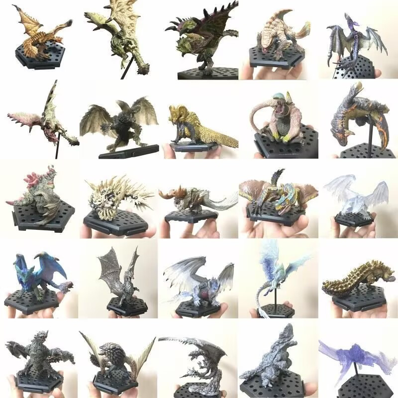 ของขวัญสำหรับเด็ก CAPCOM Monster Hunter Box Egg World Rise ฟิกเกอร์ Black Taint Dragon Bubble Fox Dragon Revenge Tiger Dragon