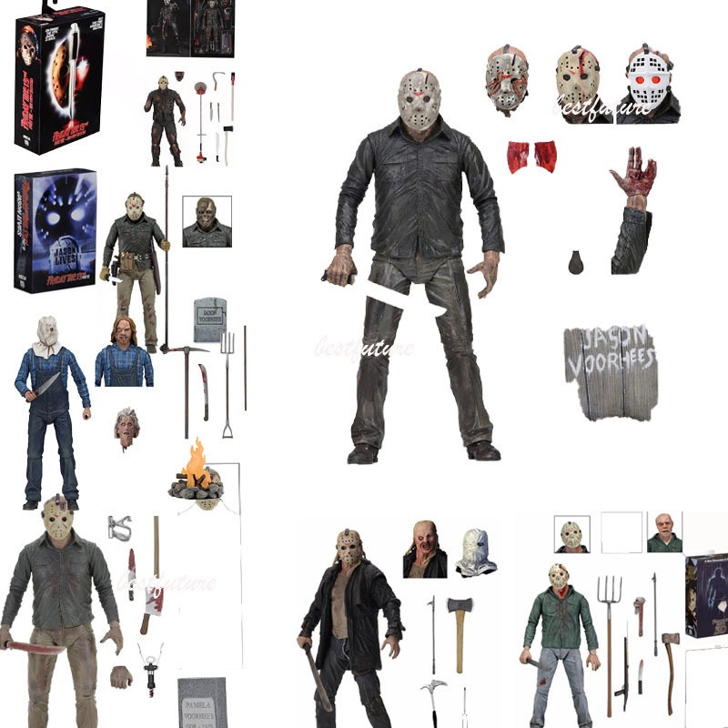 NECA The Black Friday JASON Friday The 13th Action Figure สําหรับแฟนๆ เพื่อรวบรวมการจัดส่ง Fsat