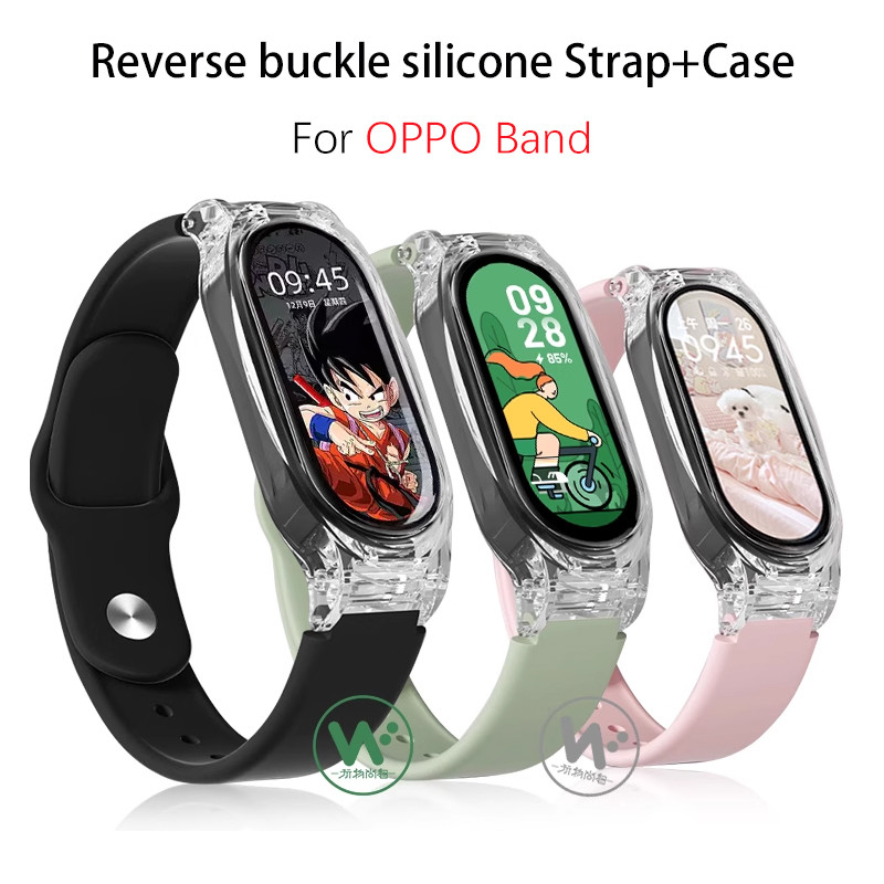 สายรัดซิลิโคนสําหรับ For oppo Band แฟชั่นสีทึบสร้อยข้อมือนุ่มสําหรับ for oppo Band เปลี่ยนสายรัดข้อมือ