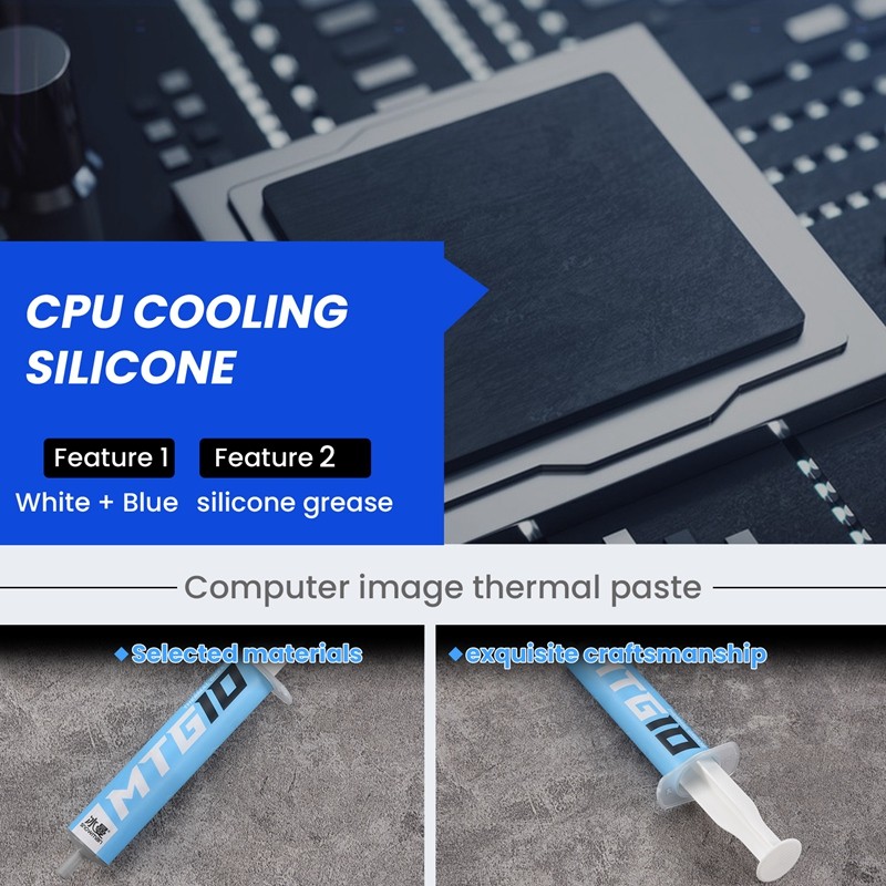 MTG10 Thermal Paste, Silicone Grease CPU Thermal Paste, Desktop Notebook Image Chip Silicone Thermal