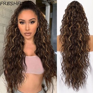 เฟรชฟิต คลิปกรงเล็บวิกผมหางม้า,ดัดข้าวโพด ออมเบร ยาวหยักหยิก…