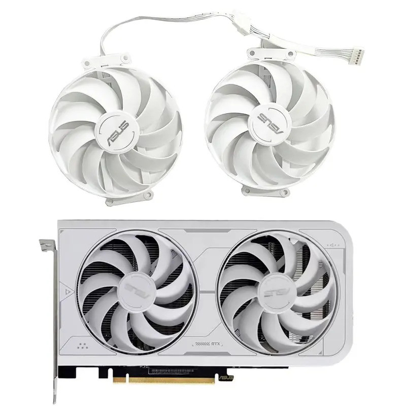 ใหม่ 2FAN 6PIN CF9010U12D DC 12V 0.45A RTX3060 TI GPU พัดลมสําหรับ ASUS DUAL-RTX3060TI-O8GD6X-WHITE 