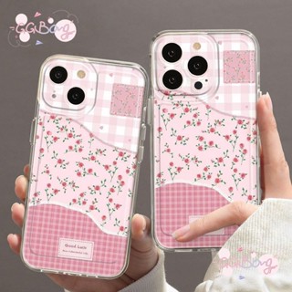 ดอกกุหลาบตัดแยกดอกกุหลาบ Plaid รักกล่องกำไลหัวใจ เคสไอโฟน 16…