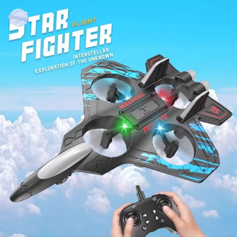 LUXELUNGE รีโมทคอนโทรลโฟม Fighter, ชาร์จ Gravity Sensing Glider บินเฮลิคอปเตอร์ของเล่น,มินิรุ่นทนทาน 2.4G Stunt แบบพกพา RC Hobby Jet Plane ชายหญิง
