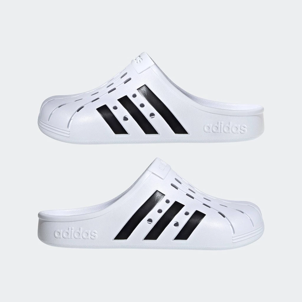 adidas ว่ายน้ำ & ไลฟ์สไตล์ รองเท้าคล็อก Adilette Unisex สีขาว FY8970 thumbnail 9