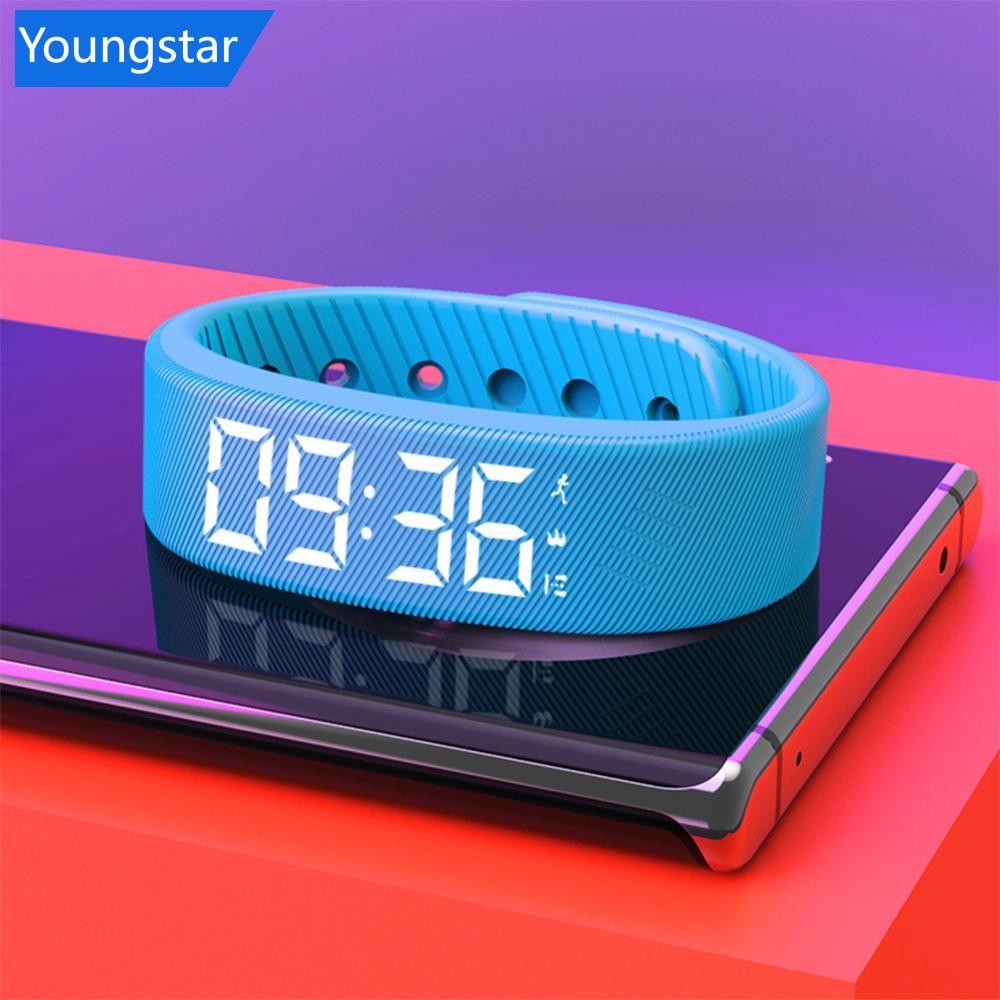 FYY สร้อยข้อมือสมาร์ท LED ดิจิตอลกันน้ําสมาร์ทนาฬิกา Smartband พร้อมวิ่ง Pedometer Monitor สมาร์ทแบนด์การสั่นสะเทือนนาฬิกาปลุกเตือน