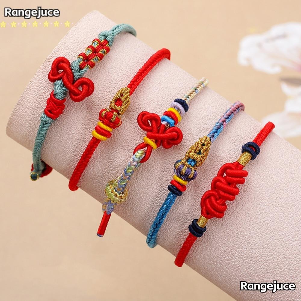 RANGEJUCE เชือกมือ, สร้อยข้อมือสีสันสดใสสไตล์ชาติพันธุ์, เครื่องประดับสายคล้องมือทอแฮนด์เมด DIY