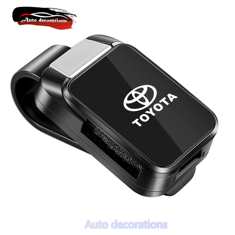 แบรนด์ที่สมบูรณ์ คลิปหนีบแว่นตารถยนต์เหมาะสําหรับ โตโยต้า ฮอนด้า มัลติฟังก์ชั่นที่บังแดดรถยนต์แว่นตากันแดดที่เก็บสิ่งประดิษฐ - รูปที่ 5